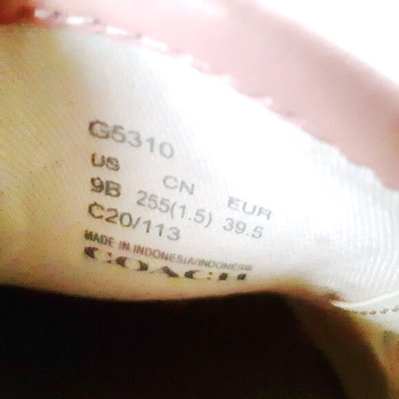 Coach G5310 Women's Loafer Pink Leather Shoes size 9B - Picture 7 of 9